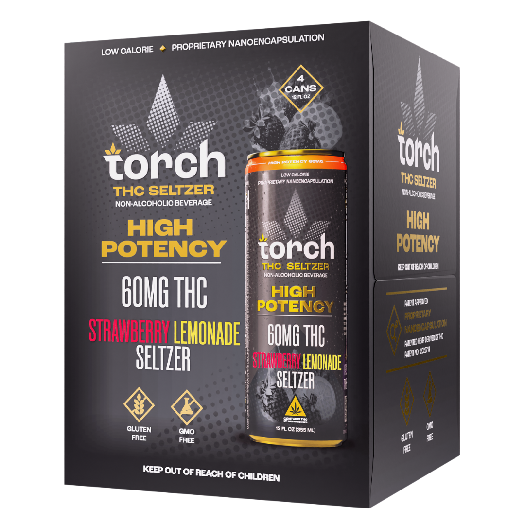 Torch High Potency THC Seltzers 60MG - 4 Count Display