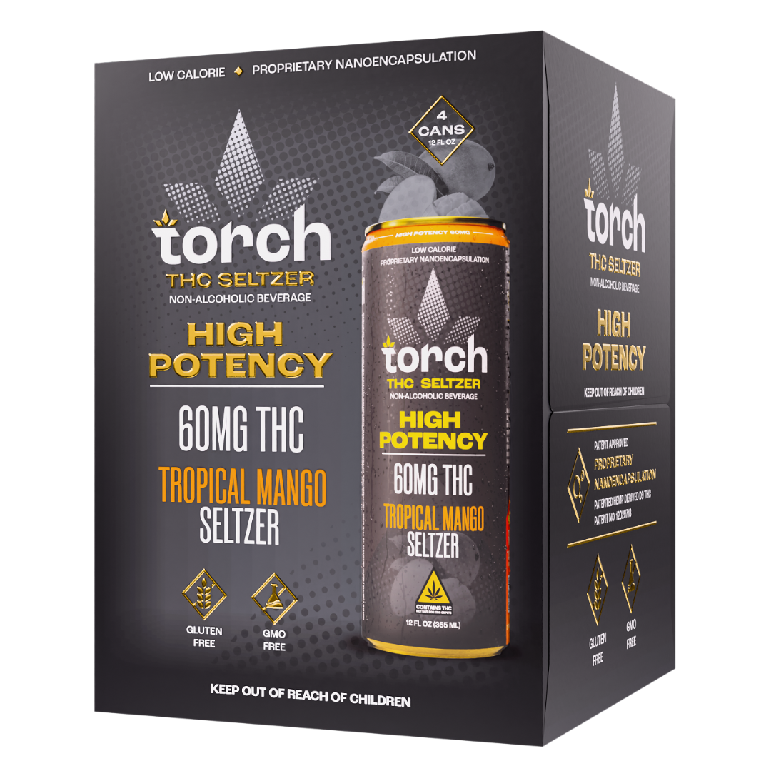 Torch High Potency THC Seltzers 60MG - 4 Count Display