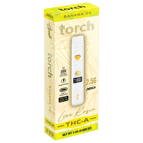 Torch Live Rosin THC-A Disposable 2.5G - 5 Count Display