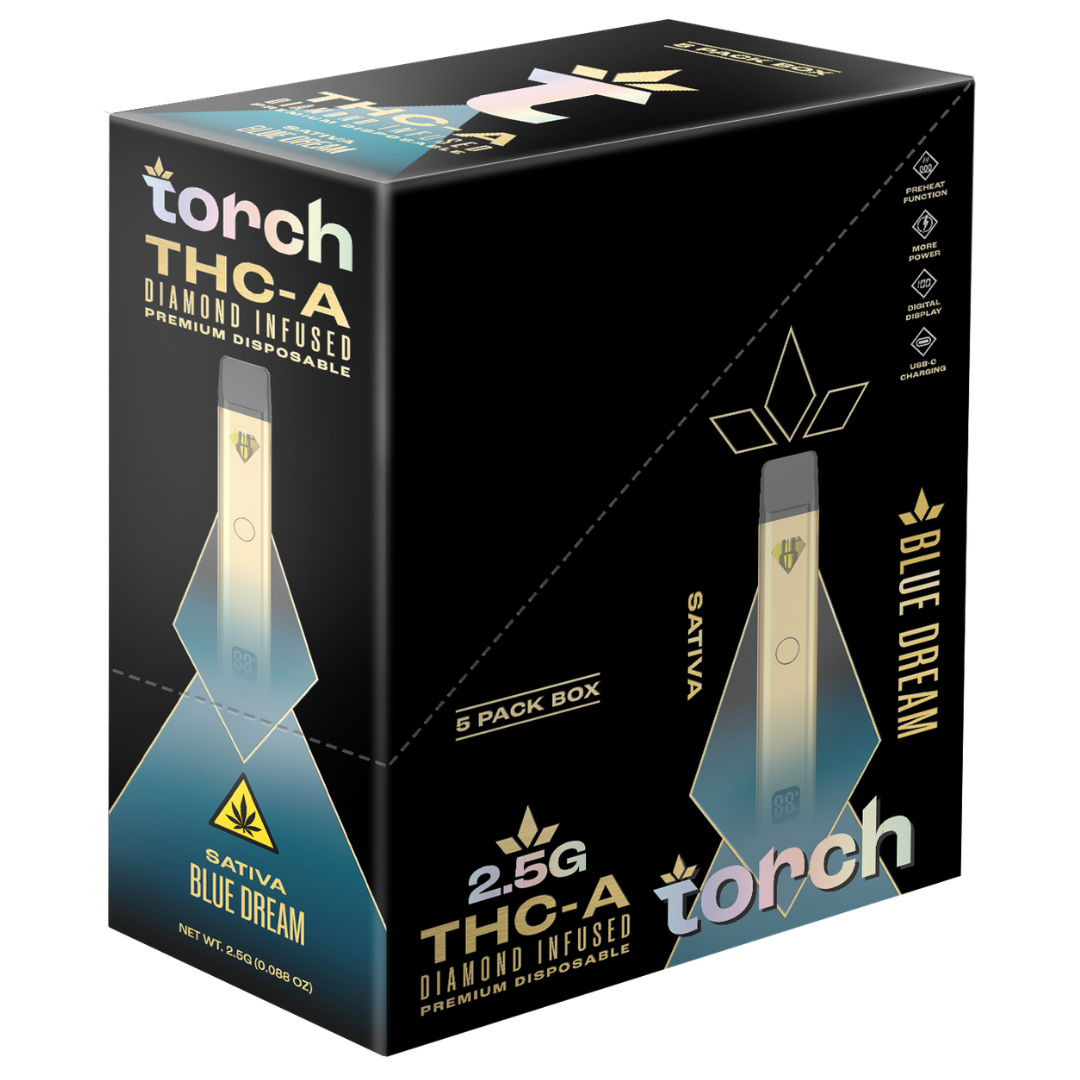 Torch THC-A Diamond Infused Disposable 2.5G - 5 Count Display