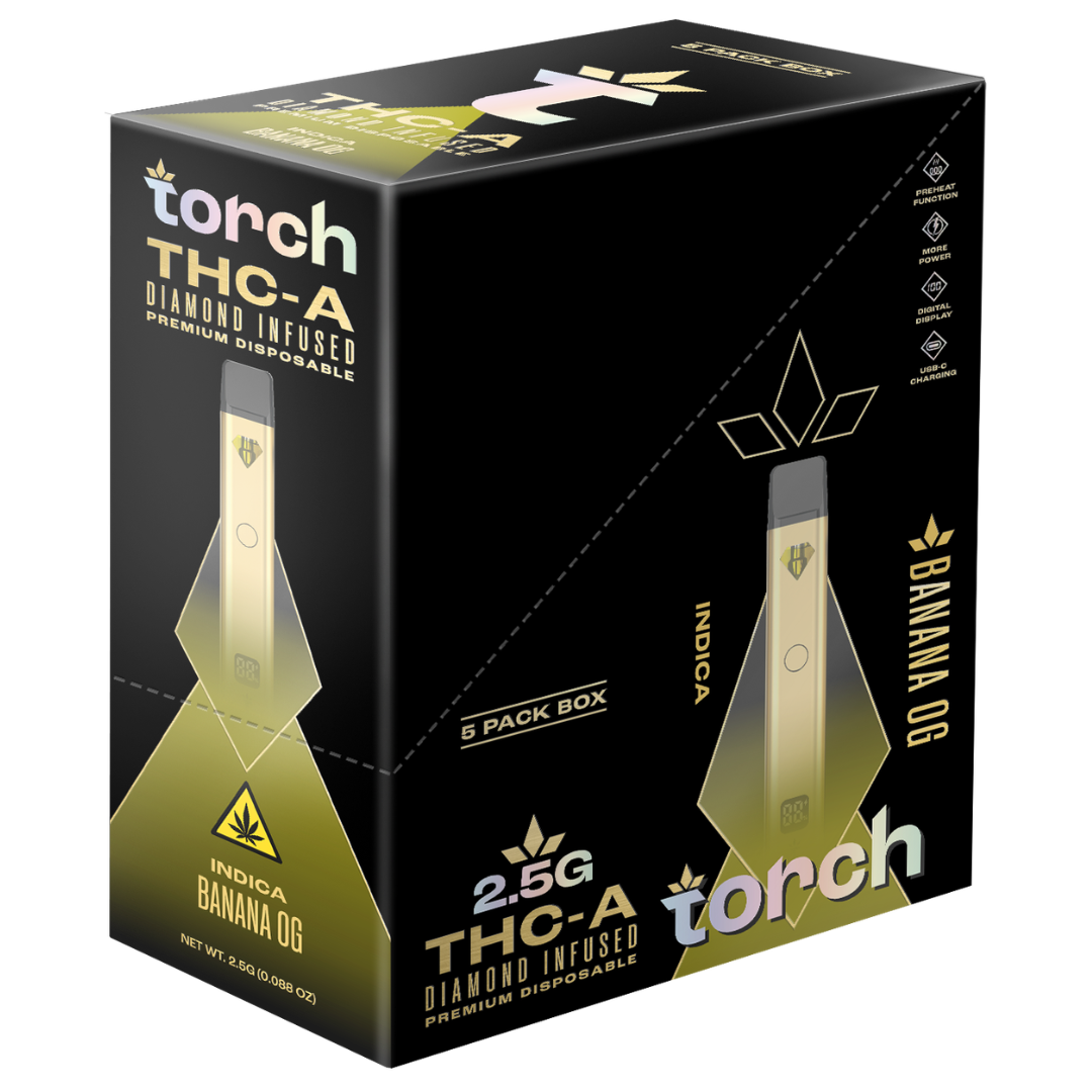 Torch THC-A Diamond Infused Disposable 2.5G - 5 Count Display