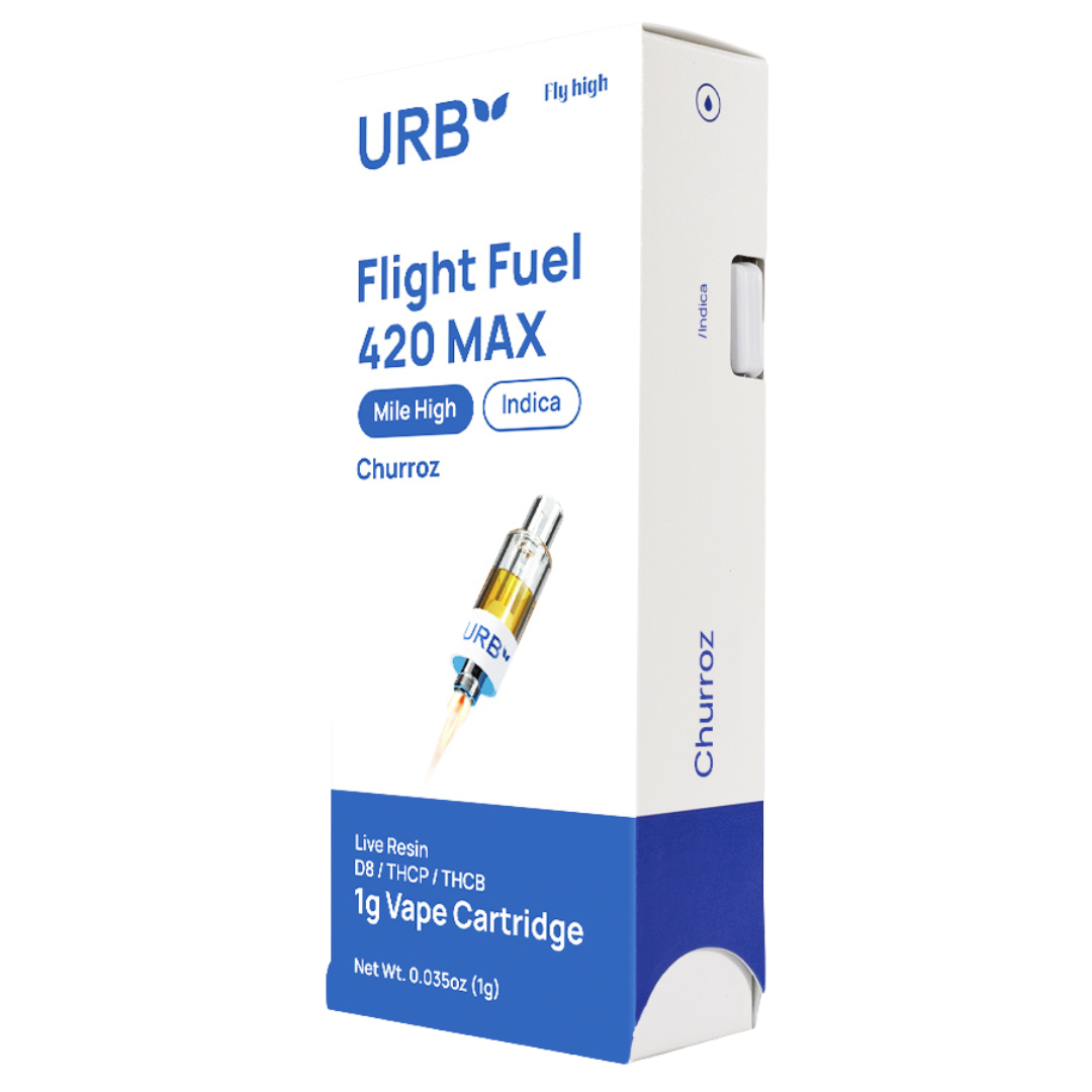 URB Flight Fuel 420 MAX Cartridges 1G - 6 Count Display
