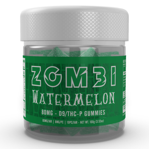 Zombi D9:THC-P Gummies 80MG (LA Compliant) - 6 Count Display