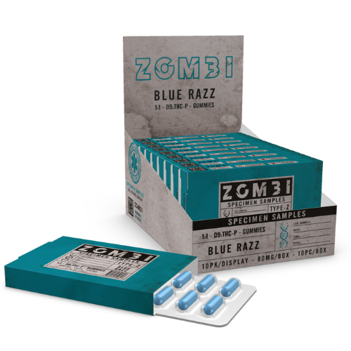 Zombi D9:THC-P Specimen Sample Gummies 80MG (LA Compliant) - 10 Count Display